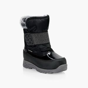 Size 11 Toddler Cougar Black and Gray Kids Snow Boots.